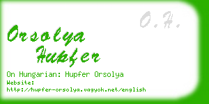 orsolya hupfer business card